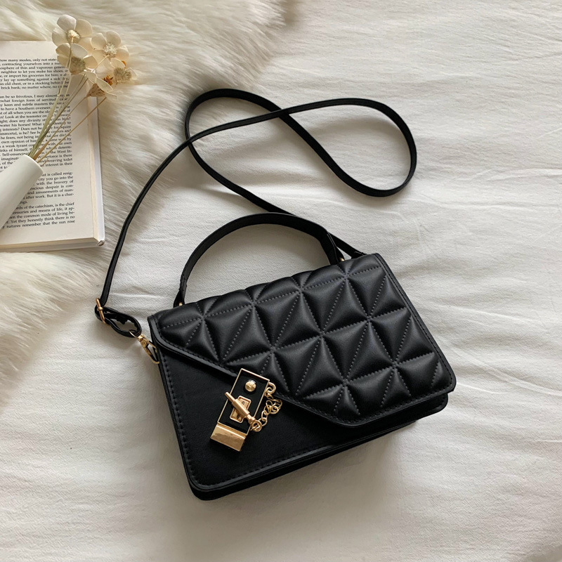 PU crossbody torba u uličnom stilu, mala kvadratna torba, horizontalni oblik, zatvaranje klapom