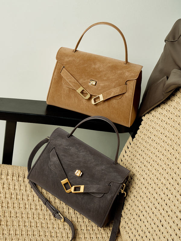 Meixishu Crossbody torba – Prava koža, koža drugog sloja, pravokutnog casual stila s kopčom, unutarnji džepovi: zip, džep za telefon, džep za dokumente, jedna naramenica, za svakodnevnu upotrebu, ljeto 2026