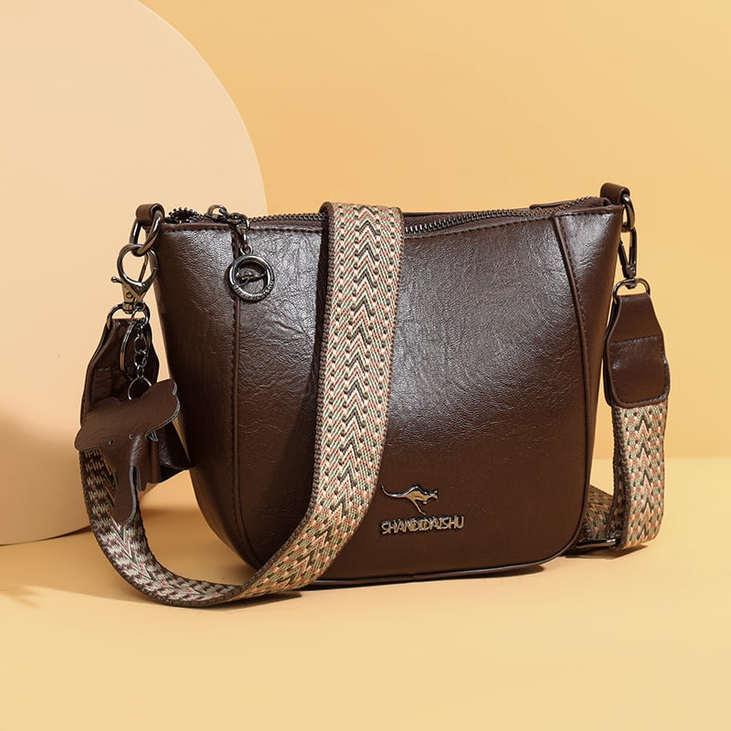 Ženska torbica za rame i crossbody – kanta torba, visoko kvalitetan materijal, zatvarač, poliesterska podstava, horizontalni kvadratni oblik, jedan remen, za svakodnevnu upotrebu