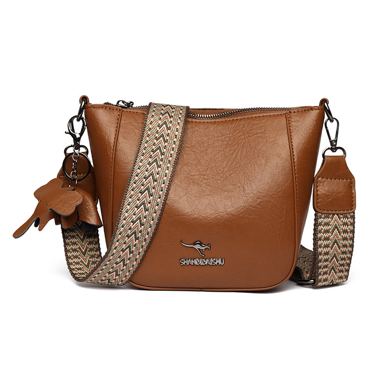 Ženska torbica za rame i crossbody – kanta torba, visoko kvalitetan materijal, zatvarač, poliesterska podstava, horizontalni kvadratni oblik, jedan remen, za svakodnevnu upotrebu