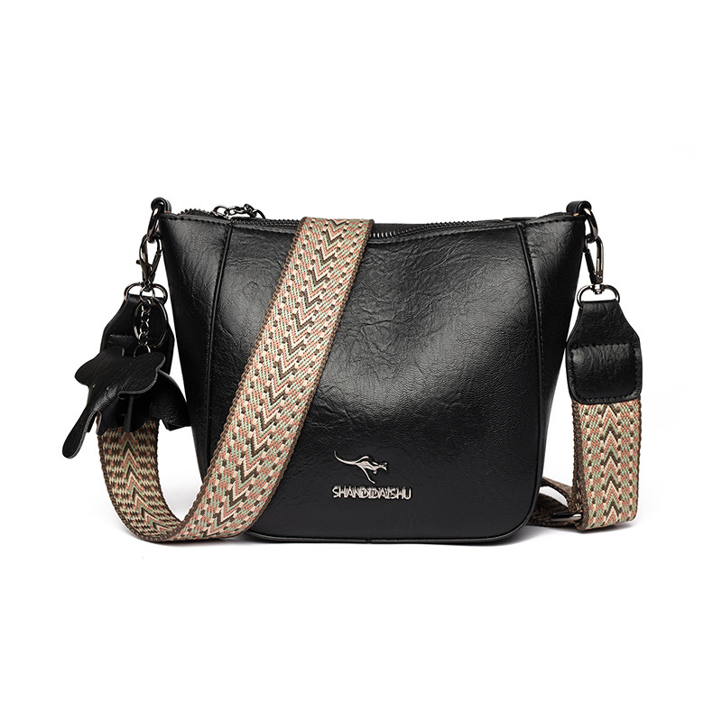 Ženska torbica za rame i crossbody – kanta torba, visoko kvalitetan materijal, zatvarač, poliesterska podstava, horizontalni kvadratni oblik, jedan remen, za svakodnevnu upotrebu