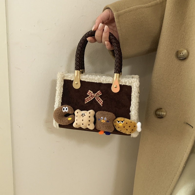 Crossbody torbica color-block od PU, horizontalni kvadratni oblik, zatvaranje zatvaračem