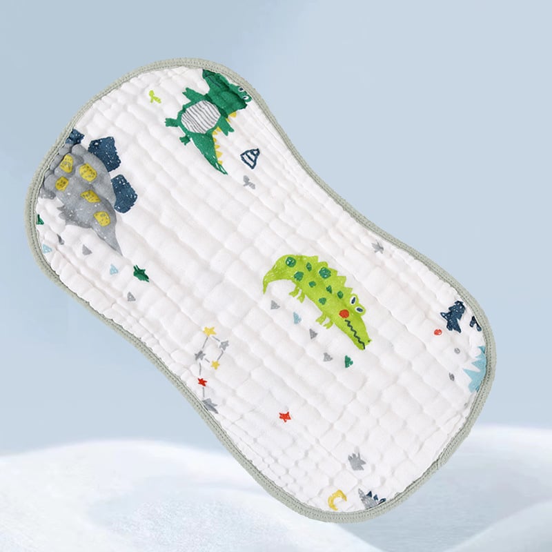 Бебешка възглавничка – чист памук, дишаща, попиваща изпотяване, карикатурен стил, подходяща за новородени до 12 месеца