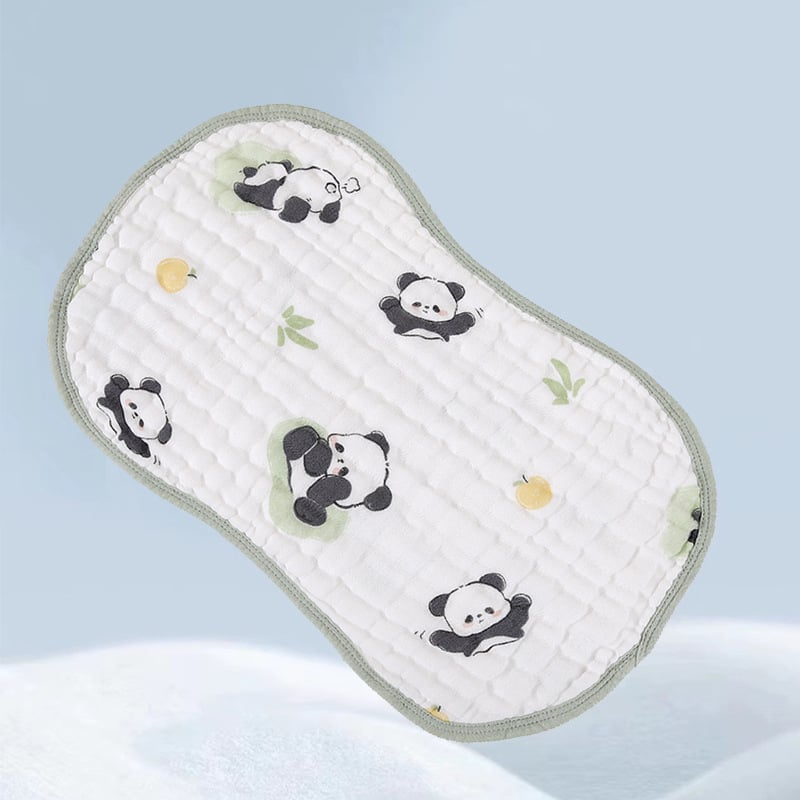 Бебешка възглавничка – чист памук, дишаща, попиваща изпотяване, карикатурен стил, подходяща за новородени до 12 месеца