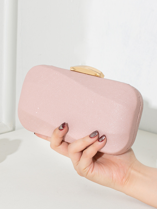 Mu Mu PU clutch torba, vodoravni kvadratni oblik, otvoreno gornje, gradska jednostavnost, džep za mobitel