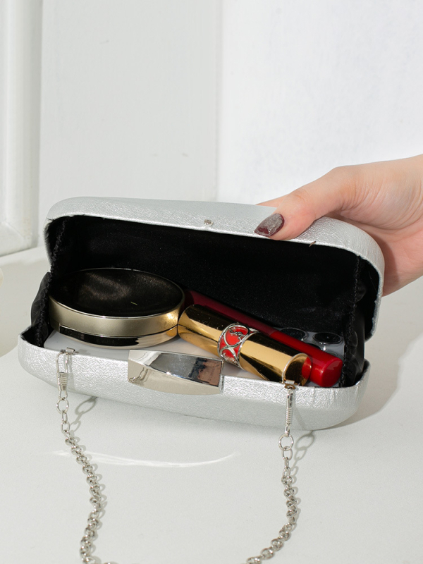 Mu Mu PU clutch torba, vodoravni kvadratni oblik, otvoreno gornje, gradska jednostavnost, džep za mobitel