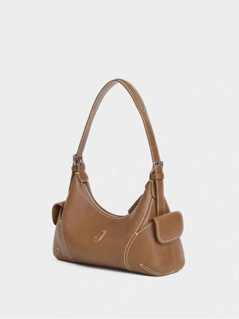 Hobo torba od umjetne kože, zatvaranje na zip, horizontalan kvadratni oblik, pretinac za dokumente, dvostruki remeni