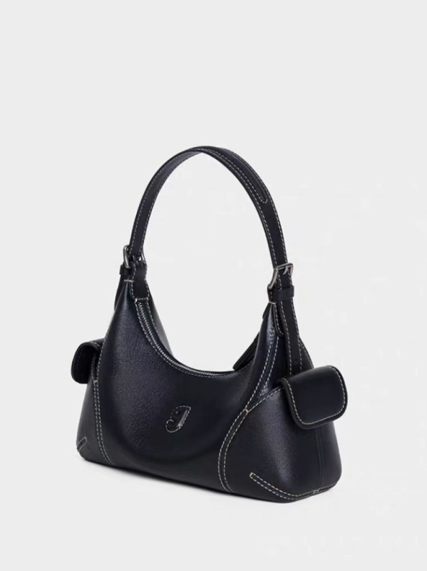 Hobo torba od umjetne kože, zatvaranje na zip, horizontalan kvadratni oblik, pretinac za dokumente, dvostruki remeni