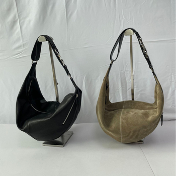 Dumpling torba, ulični stil, prava koža prvog sloja velur, zatvarač, pretinac za mobitel