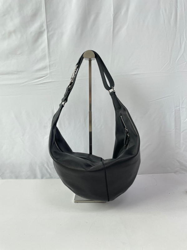 Dumpling torba, ulični stil, prava koža prvog sloja velur, zatvarač, pretinac za mobitel