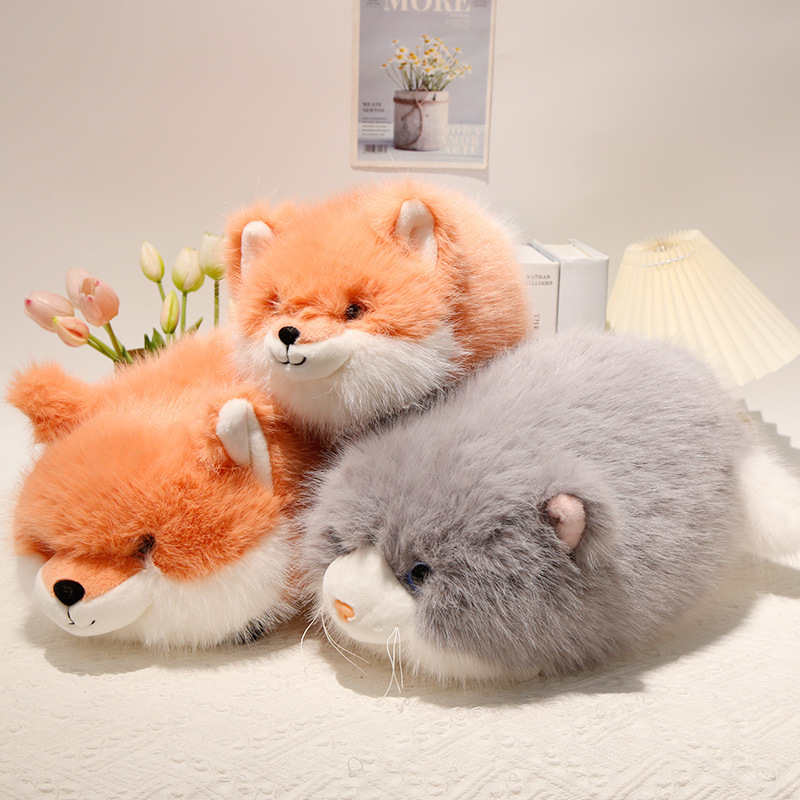 Плюшена животинска чантичка за рамо във форма на котка, пълнеж PP памук, за деца 7–14 години