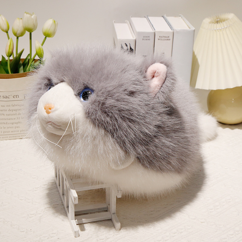 Плюшена животинска чантичка за рамо във форма на котка, пълнеж PP памук, за деца 7–14 години