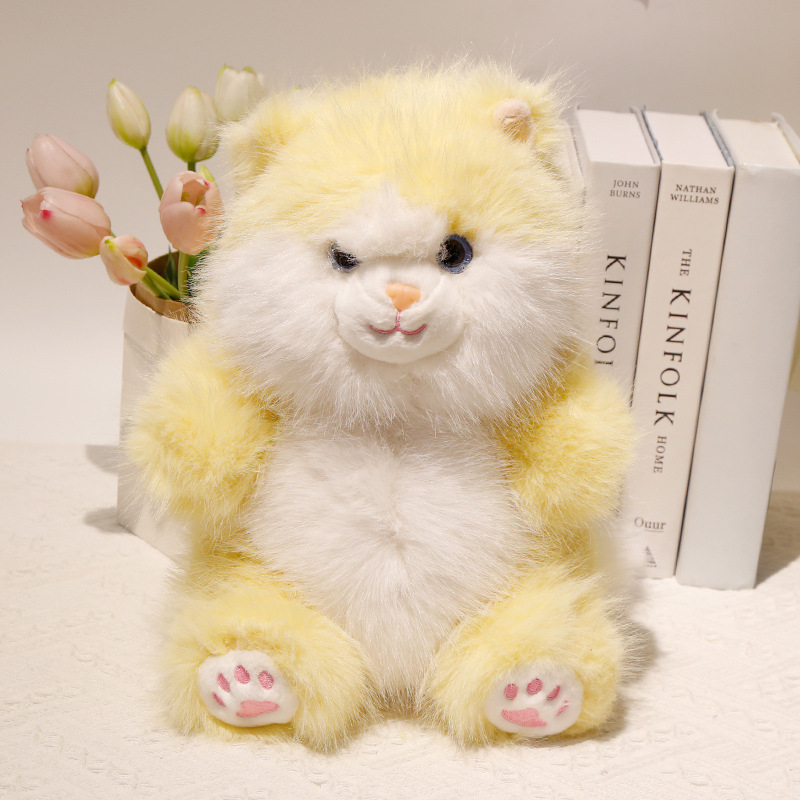 Плюшена животинска чантичка за рамо във форма на котка, пълнеж PP памук, за деца 7–14 години