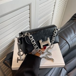 PU torba ispod pazuha, gradski minimalistički stil, horizontalni kvadratni oblik, magnetska kopča, džep za ID