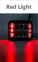 Három oldalú LED munka lámpa autókhoz - 36W, 3000lm, 9-36V, alumínium