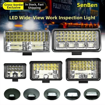 LED széles látószögű munka lámpa teherautók és terepjárók számára, 12/24V, 30W, 15000 lm, 3000K, alumíniumötvözet