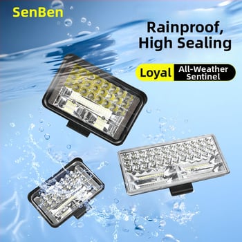 LED széles látószögű munka lámpa teherautók és terepjárók számára, 12/24V, 30W, 15000 lm, 3000K, alumíniumötvözet