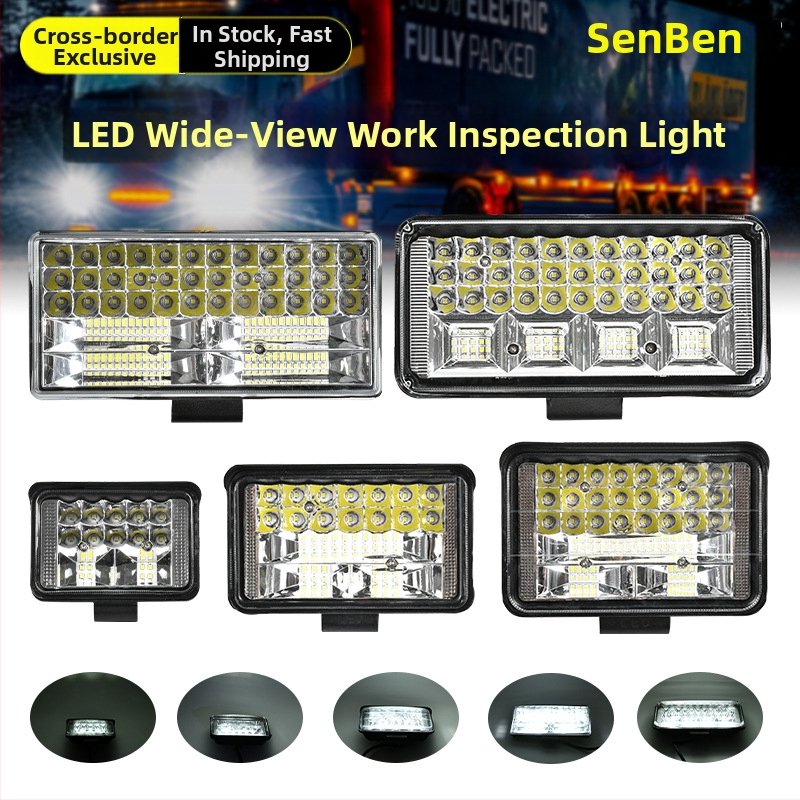 LED széles látószögű munka lámpa teherautók és terepjárók számára, 12/24V, 30W, 15000 lm, 3000K, alumíniumötvözet