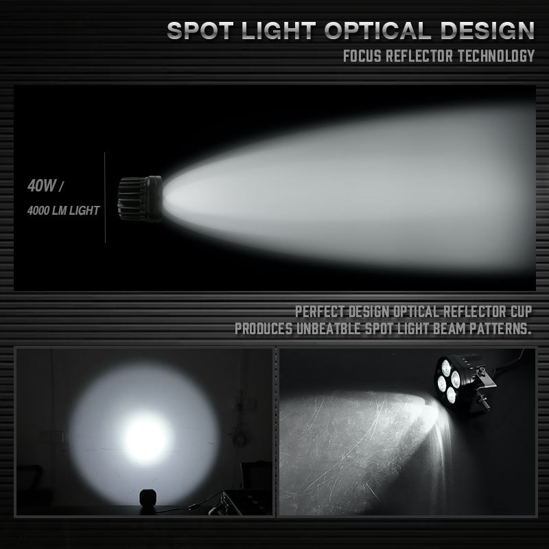 LED munkalámpa terepjárókhoz 40W, 12-80V, 4000lm, 50000h