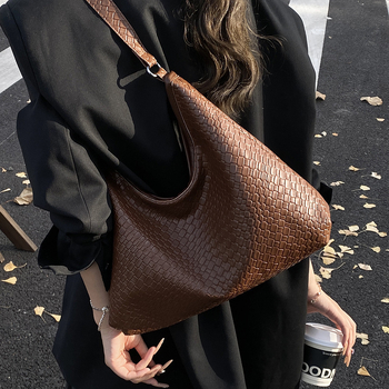 Ženska ramena Tote torba – retro stil, PU koža, vodoravni četvrtasti oblik, magnetsko zatvaranje, unutarnja džep za dokumente