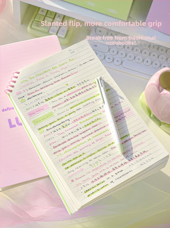 Caiet PP cu colțuri tăiate, foi detașabile, 120 pagini, hârtie 40 g