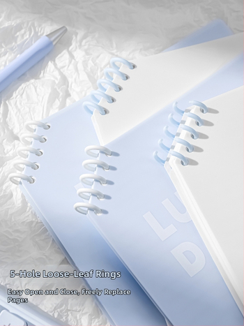 Caiet PP cu colțuri tăiate, foi detașabile, 120 pagini, hârtie 40 g