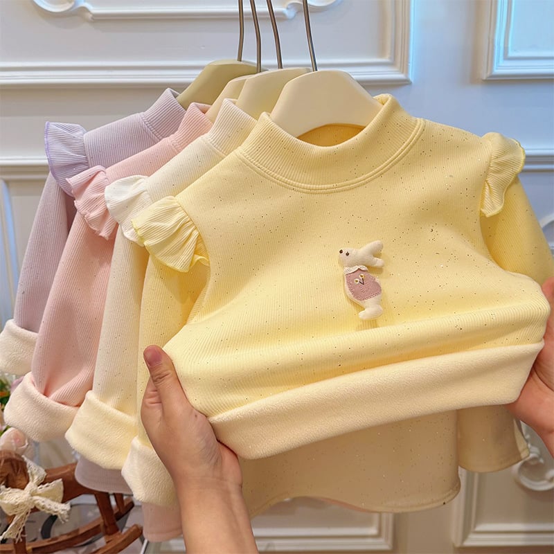 Παιδικό φλις πουλόβερ με επένδυση από φλίς, χοντρό, μακρυμάνικο, τύπωμα με εικόνες κινούμενων σχεδίων, 90% πολυεστέρας, για ηλικίες 3–8 ετών