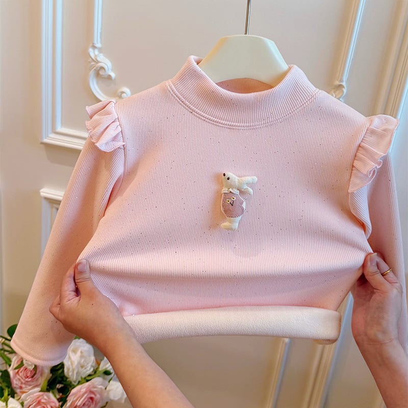 Παιδικό φλις πουλόβερ με επένδυση από φλίς, χοντρό, μακρυμάνικο, τύπωμα με εικόνες κινούμενων σχεδίων, 90% πολυεστέρας, για ηλικίες 3–8 ετών