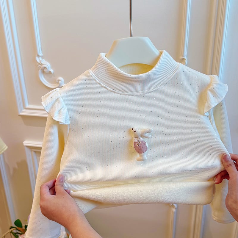 Παιδικό φλις πουλόβερ με επένδυση από φλίς, χοντρό, μακρυμάνικο, τύπωμα με εικόνες κινούμενων σχεδίων, 90% πολυεστέρας, για ηλικίες 3–8 ετών