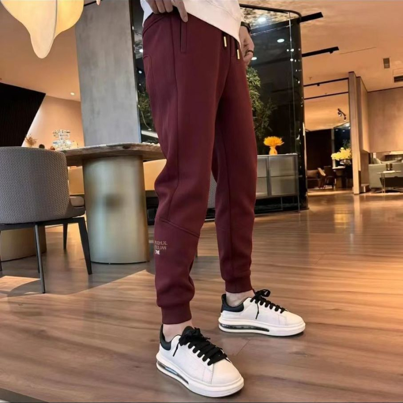 Muške sport hlače od baršuna Cupro, Slim-Fit, ravni kroj, duge