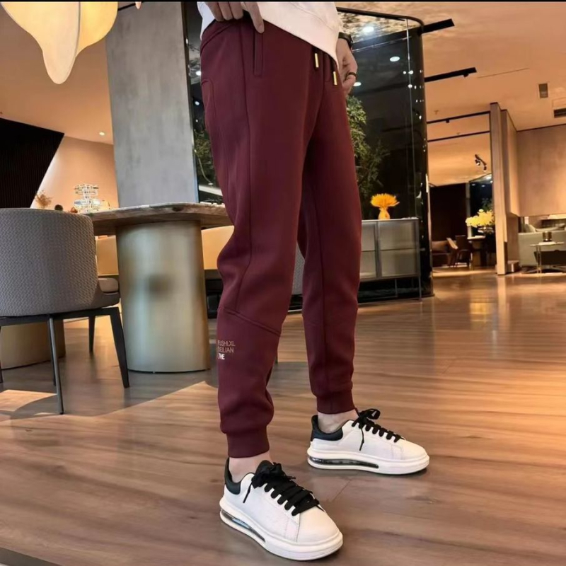 Muške sport hlače od baršuna Cupro, Slim-Fit, ravni kroj, duge