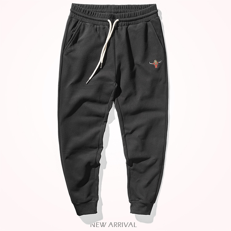 Muške jogger hlače – knit cargo stil, srednji pas, debeli terry, Cupro vlakno, mikroelastičnost