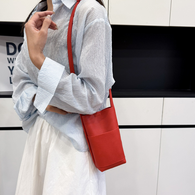 PU crossbody torba za mobitel, street fashion stil, horizontalni kvadratni oblik, magnetska kopča, unutarnji ID džep