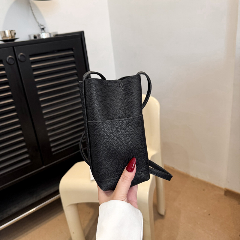 PU crossbody torba za mobitel, street fashion stil, horizontalni kvadratni oblik, magnetska kopča, unutarnji ID džep