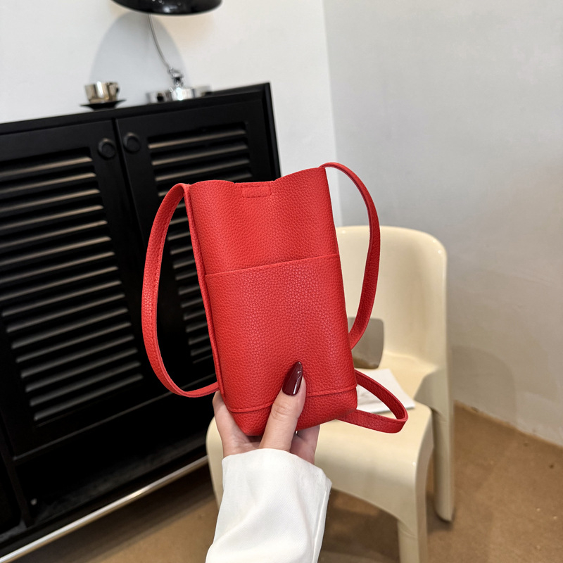 PU crossbody torba za mobitel, street fashion stil, horizontalni kvadratni oblik, magnetska kopča, unutarnji ID džep