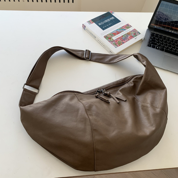 Ženska torba PU, Dumpling Bag stil, dumpling oblik, otvoreni dizajn, džep za telefon