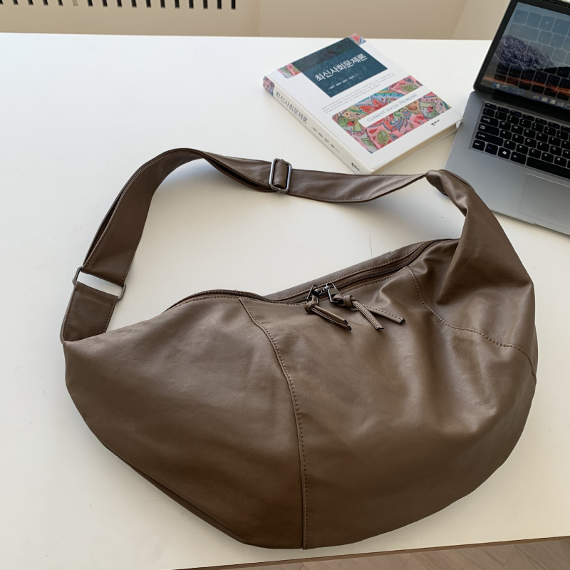 Ženska torba PU, Dumpling Bag stil, dumpling oblik, otvoreni dizajn, džep za telefon
