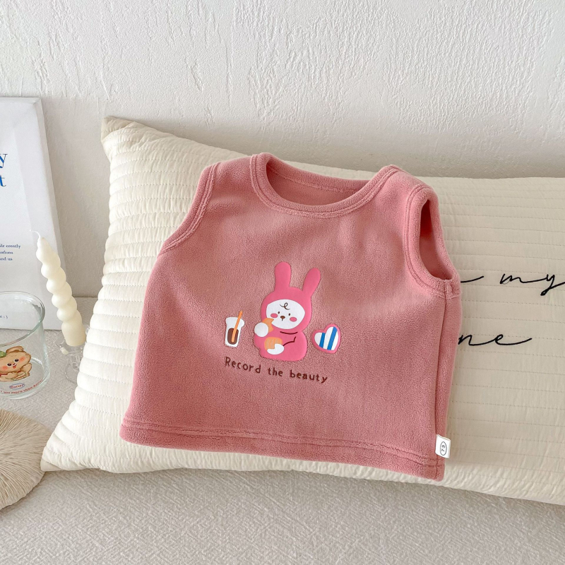 Dječja vesta, korejski stil, crtani uzorak, pamuk 80%, debeli