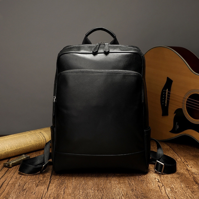 Batoh z pravej kože, prvý vrstva hovädzej kože s rastlinným spracovaním, objem 20–35 L, vzdušný dizajn, ramenné popruhy s vzduchovým vankúšom