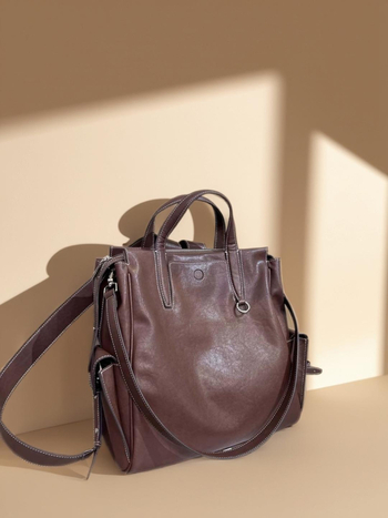 Casual unisex ruksak, torba za notebook od kože prvog sloja s biljnim taniniranjem, vintage stil, kapacitet 56–75 L