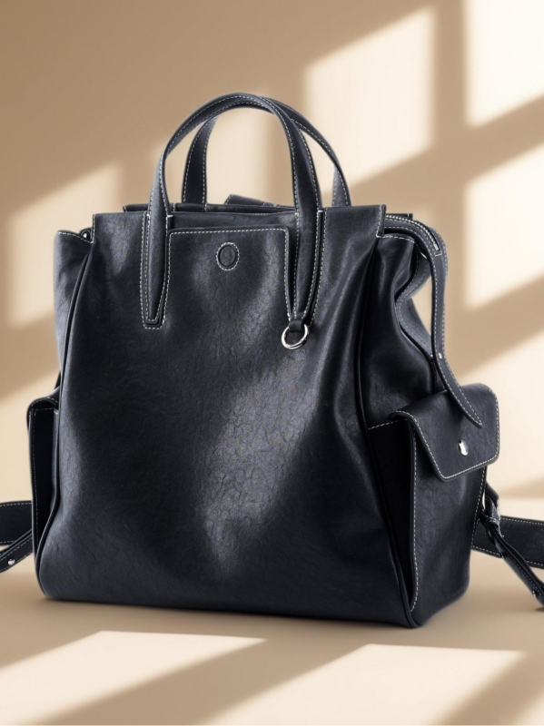 Casual unisex ruksak, torba za notebook od kože prvog sloja s biljnim taniniranjem, vintage stil, kapacitet 56–75 L