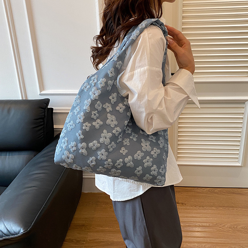Torba Tote od tkanine, Street fashion stil, horizontalni kvadratni oblik, podstava od poliester, unutarnji džep za telefon