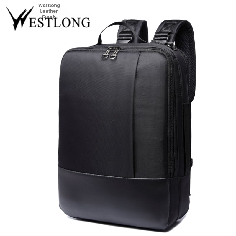 Modelul 8126 Rucsac din nylon pentru laptop, cu buzunar pentru laptop, închidere cu fermoar