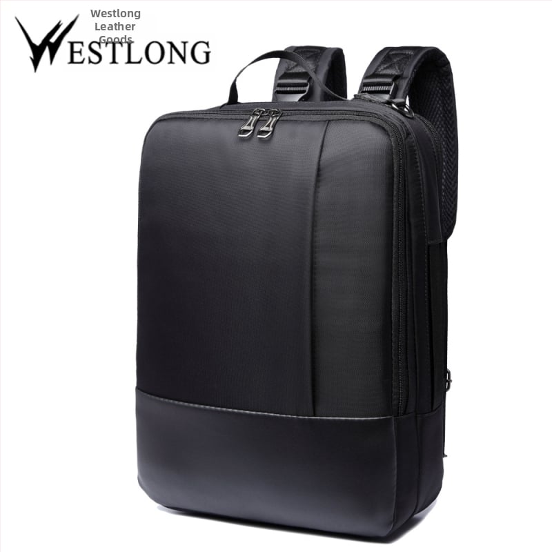 Modelul 8126 Rucsac din nylon pentru laptop, cu buzunar pentru laptop, închidere cu fermoar