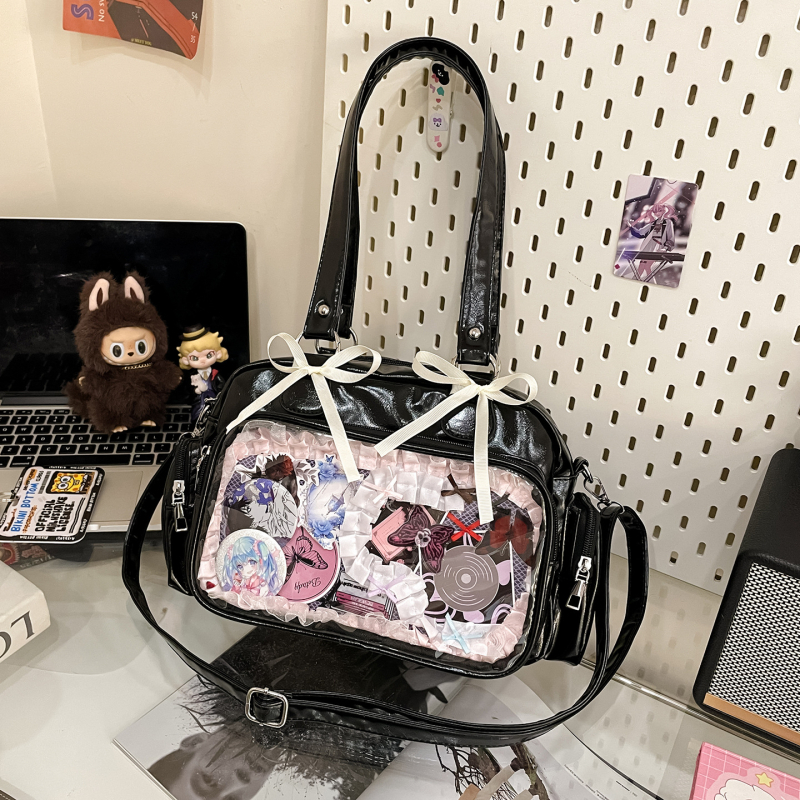 Unisex PU torba, vodoravni kvadratni oblik, zatvarač, džep za mobitel
