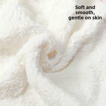 Langbainier Водоустойчив лигавник за бебета и деца - коралов флис, карикатурен принт, за възраст 3-8 години