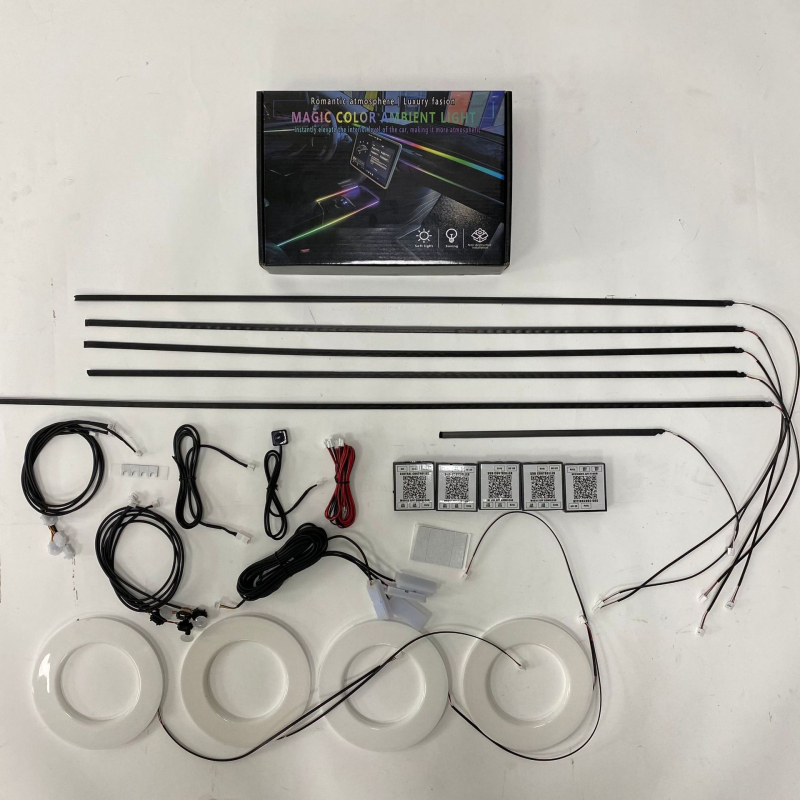Automobilska LED akrilna dinamična atmosferska svjetlost, 12V, bez žica, prilagodljiva