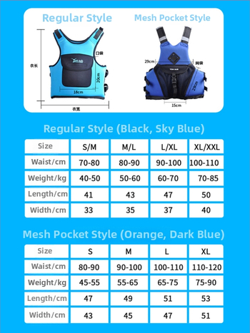 Спасителен жилет за възрастни за каяк, ветроходство и риболов — Yon Sub, EPE materiaal, голям джоб с капак