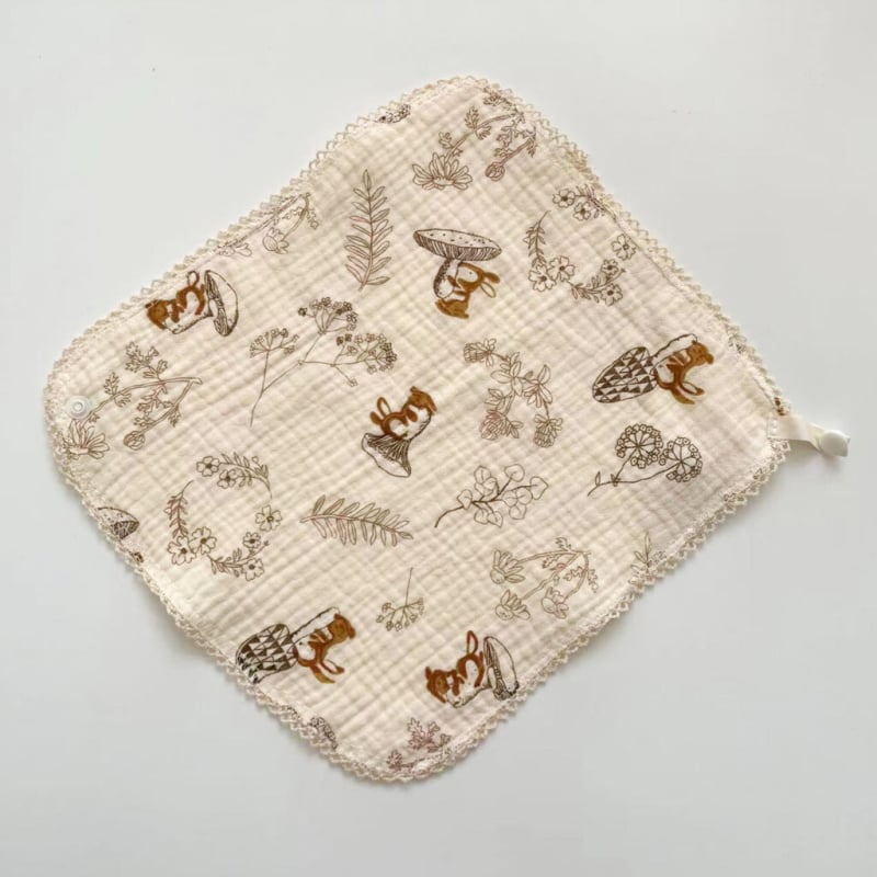 Двуфункционална триъгълна бебешка лигавник и кърпа за лице – марля и памук, висока попивност, мека, за деца 1–3 години