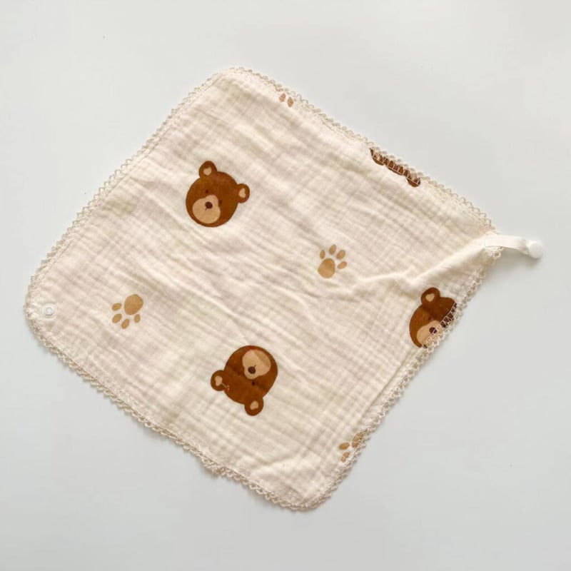 Двуфункционална триъгълна бебешка лигавник и кърпа за лице – марля и памук, висока попивност, мека, за деца 1–3 години